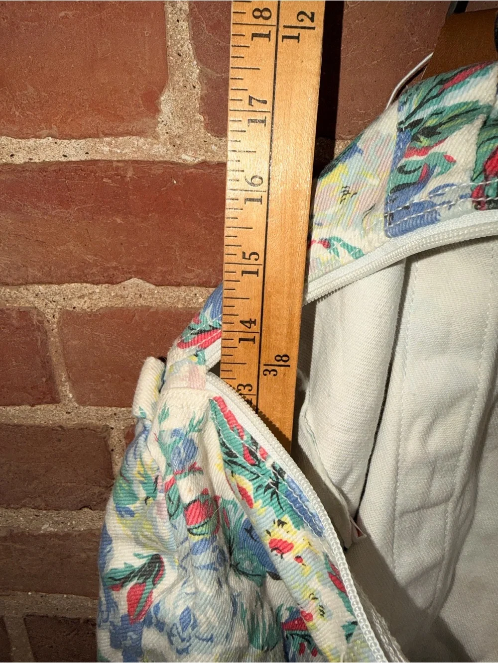 Shane Quilted Floral Tote Bag with Brown Handles Beach Storage Travel